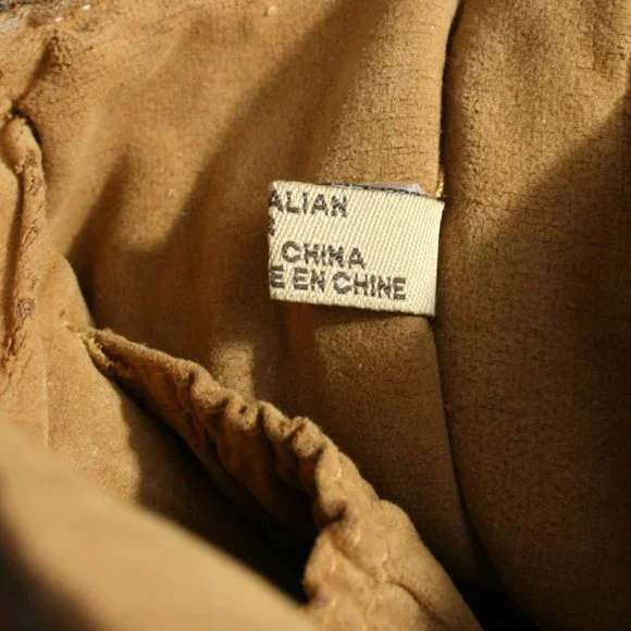 Patricia Nash Brown Italian Pebble Leather Crossbody Saddle Bag w/ Rivets VGC - Picture 14 of 14